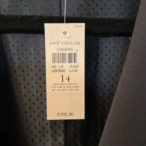 NWT Ann Taylor Blue Blazer Professional Suit Jacket, size 14 - Picture 2 of 5